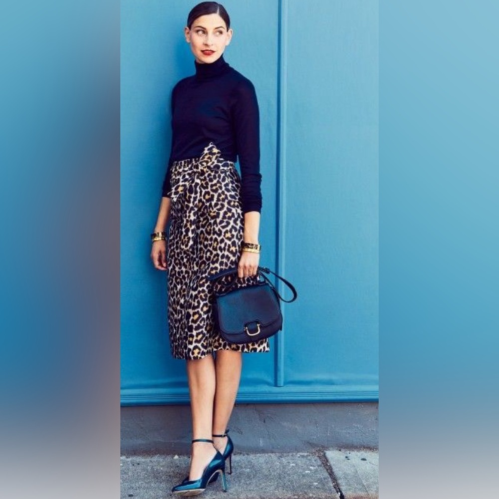 J Crew Leopard A-Line Skirt (6)
